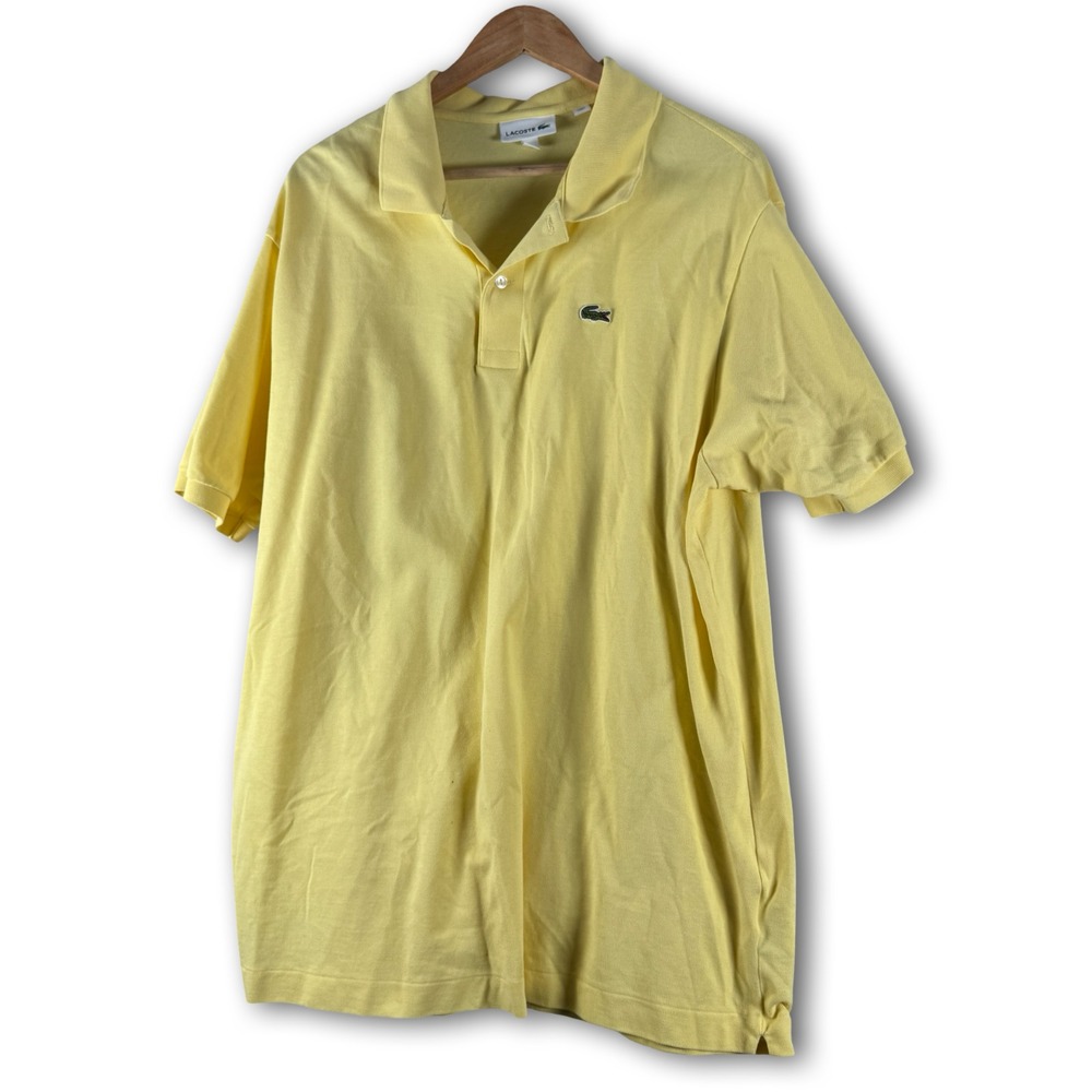 Lacoste Mens Yellow Polo Shirt Sz 1XLT